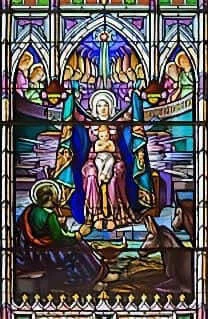 Vitrail des Litanies de la Virgen a la catedral de Tres Ríos