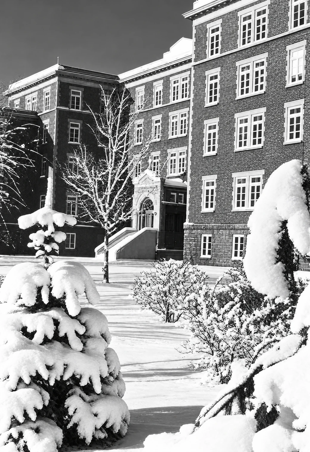 South exterior in winter